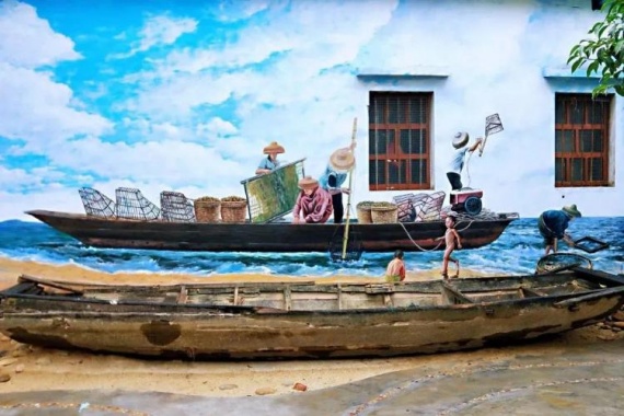 康辉旅游网广州往返新会石板沙、七彩缤纷童话彩虹村、品河鲜宴 1天